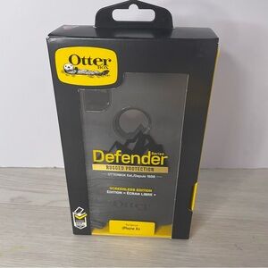 NIB Otter Box Defender Series Rugged Protection Black iPhone XR Phone Case NEW